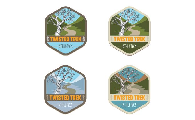 Familia de logotipos Twisted Trek Athletics